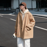 cityboy毛呢中长款特宽松风衣男士外套黑呢大衣ADY01P110，男装风衣，电商A070