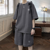 短袖T恤套装男潮牌宽松短裤休闲男两件套装HZ751P85，男装休闲套装，电商A070