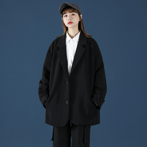 简约新中性风休闲西装外套宽松男女情侣雅痞小西服 201 P85图片