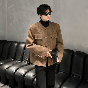 小香风设计垫肩轻奢外套毛呢上衣轻奢高级感西服夹克 JK390 P118图片
