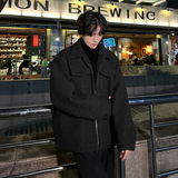 毛呢小香风外套男高级感短款厚呢子上衣轻奢痞帅夹克JK361P118，男装夹克，电商A070