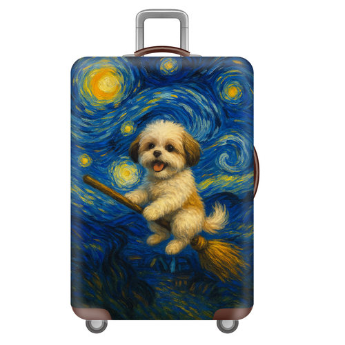 太空猫狗37狗狗弹力箱套拉杆箱旅行旅游登机行李皮箱保护罩防尘袋