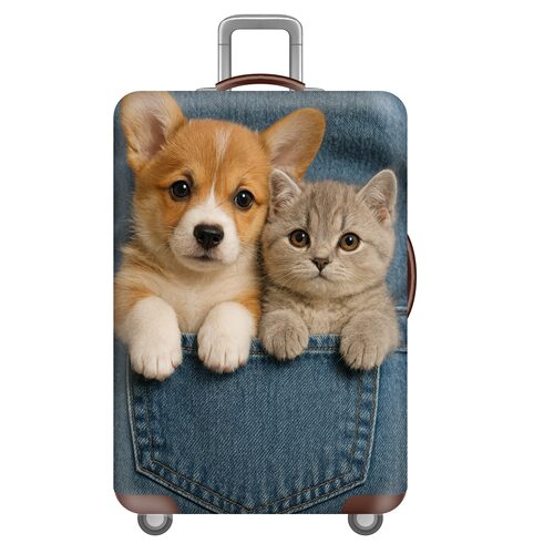 牛仔系列54猫咪弹力箱套拉杆箱旅行旅游登机行李皮箱保护罩防尘袋