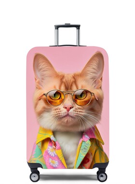 动物Z66猫咪弹力箱套拉杆箱旅行旅游登机行李皮箱保护罩防尘袋子