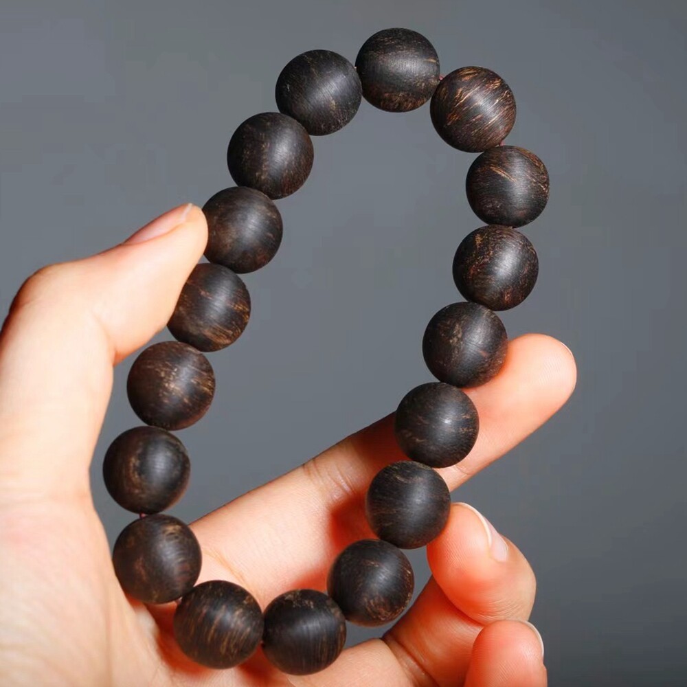 已结缘 印尼汶莱沉香沉水1.2手串佛珠饰品手持念珠男女士手链