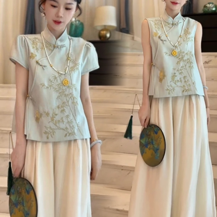 新中式套装女2025夏季新款