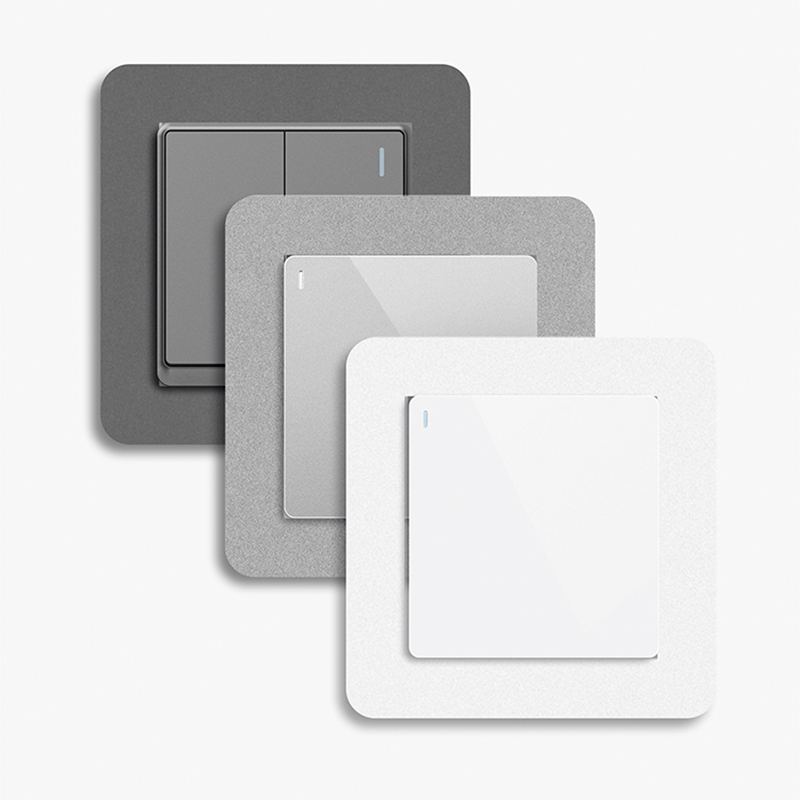 高档磨砂亚克力开关保护套墙贴家用现代简约环保防脏插座框装饰套