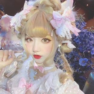 LucyAndLory小奶喵夏款短袖内搭衬衫雪纺Lolita洛丽塔