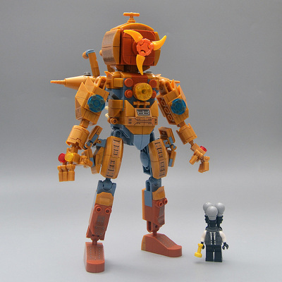 泰坦风扇人拼装积木机器人模型摆件SKIBIDI TOLIET周边机甲人仔