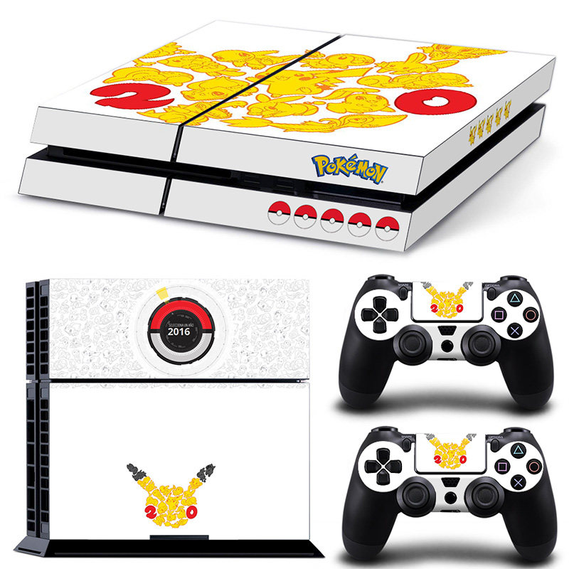 PS41100/1200贴纸PS4厚机身手柄贴马里奥皮卡丘龙猫动漫多款