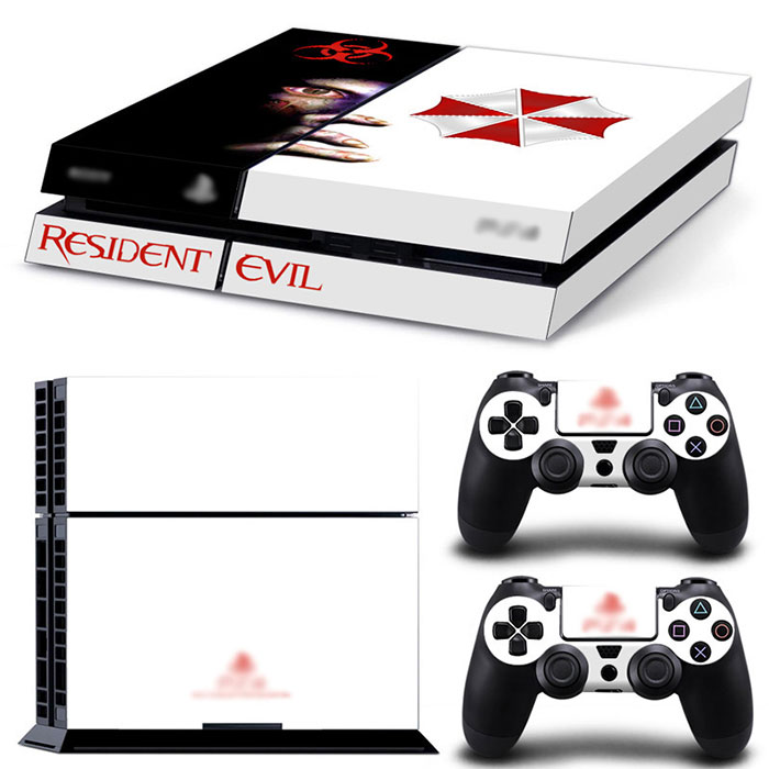 PS4贴纸PS41100/1200卡通贴膜机身手柄贴不留胶美国队长生化危机