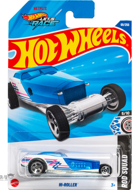 2025C-69号 HI-ROLLER 蓝白色 风火轮火辣小跑车hotwheels