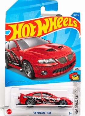 2022K-182号'06PONTIAC GTO庞蒂克红色风火轮火辣小跑车hotwheels
