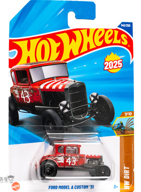2025G-140号 福特MODEL A CUSTOM '31 红色风火轮小跑车hotwheels