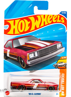 2025B-43号 '80 EL CAMINO 红色 风火轮火辣小跑车hotwheels