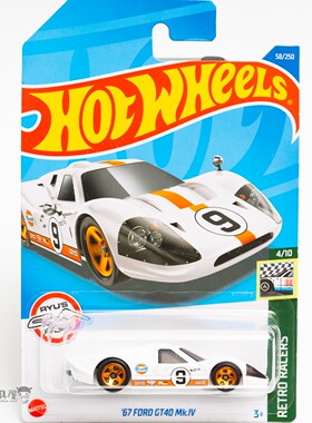 58号 '67 FORD GT40 MK.IV 白色GULF风火轮火辣小跑车hotwheels