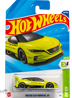 168号 日产LEAF NISMO RC_02 普宝 荧光绿色 风火轮跑车hotwheels