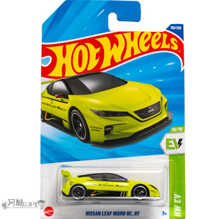 168号 日产LEAF NISMO RC_02 普宝 荧光绿色 风火轮跑车hotwheels