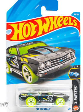 2026C-53号 '69 CHEVELLE 雪佛兰 黑色风火轮火辣小跑车hotwheels