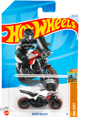 2024L-197号 杜卡迪DESERTX白色 风火轮火辣小跑车hotwheels