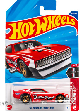 2025H-175号 '71 福特野马FUNNY CAR 红色 风火轮小跑车hotwheels