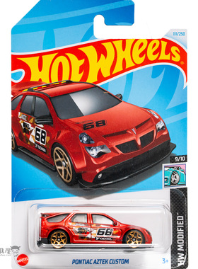 2024K-111号 PONTIAC AZTEK CUSTOM 红色风火轮小跑车hotwheels