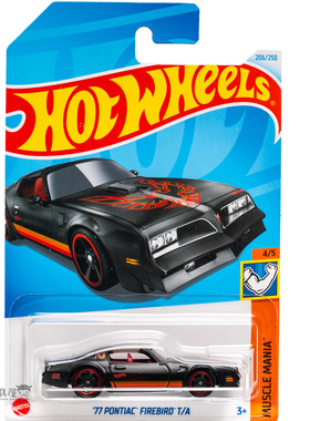 2024L-206号 '77 庞蒂克FIREBIRD T/A 黑色风火轮小跑车hotwheels