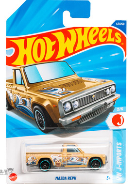 2025B-47号马自达REPU 黄色风火轮火辣小跑车hotwheels