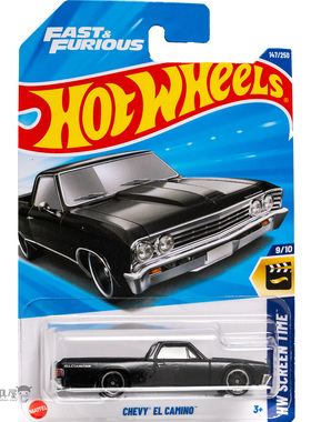 2025G-147号 雪佛兰 EL CAMINO黑色 风火轮火辣小跑车hotwheels