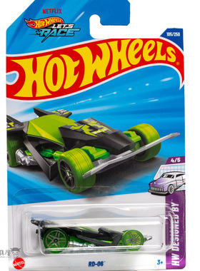 2025E-105号 RD-06 绿色 风火轮火辣小跑车hotwheels