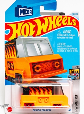 2024E-104号 BRICKIN' DELIVERT 橙色 风火轮火辣小跑车hotwheels