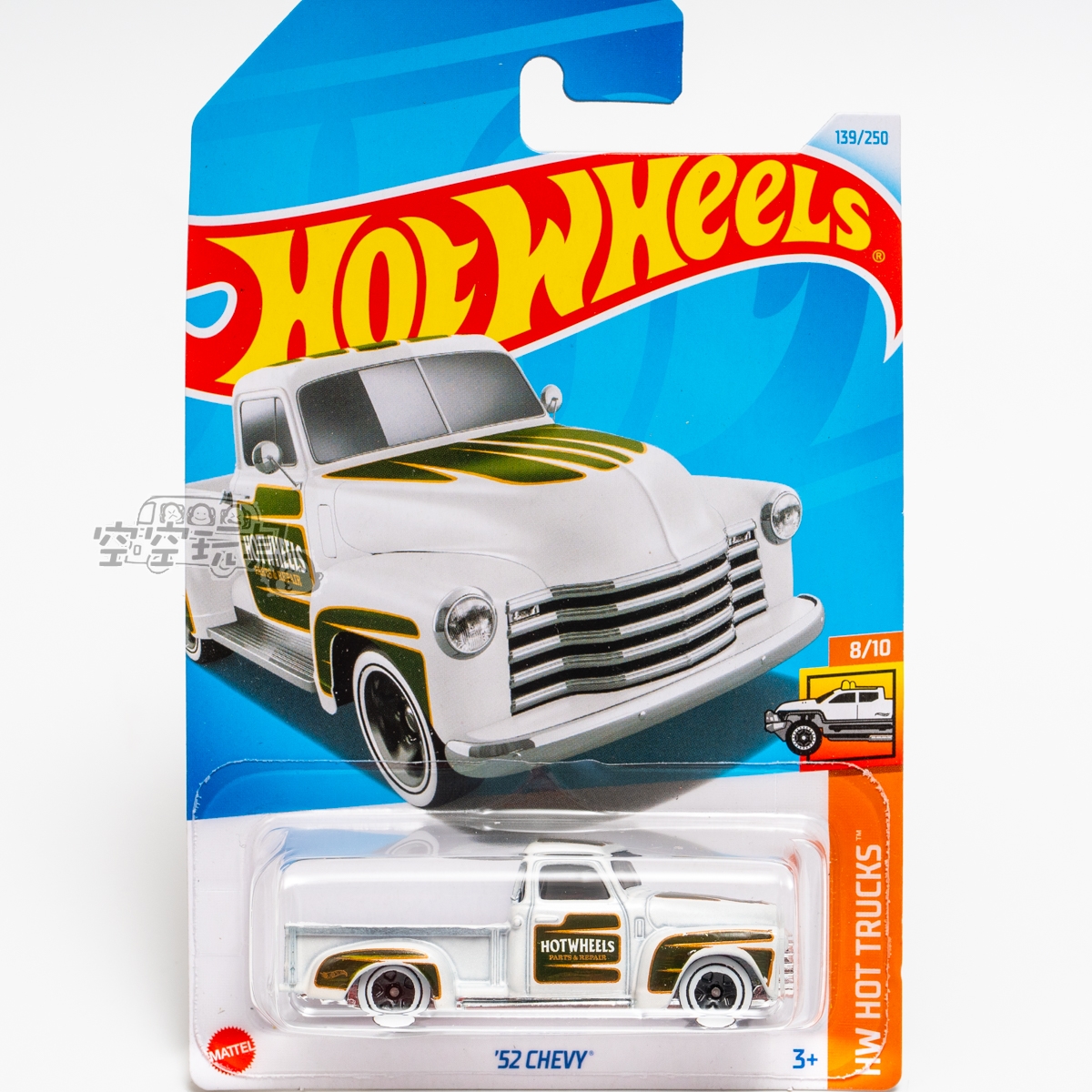 2024G-139号 '52 CHEVY 雪佛兰 白色风火轮火辣小跑车hotwheels