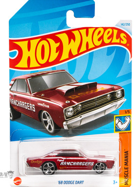 2024N-142号 '68 道奇DART  红色 风火轮火辣小跑车hotwheels