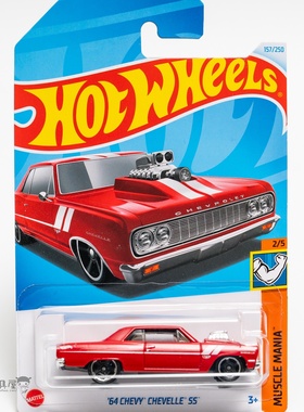 2024H-157号 '64  雪佛兰CHEVELLE SS红色风火轮小跑车hotwheels