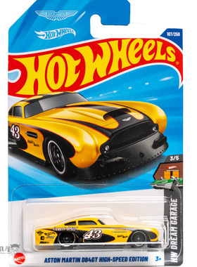 107号阿斯顿马丁DB4GT HIGH-SPEED EDITION黄色风火轮hotwheels