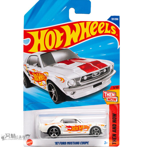 2025E-121号 '67福特野马 COUPE 白色 风火轮火辣小跑车hotwheels