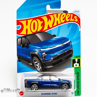 2024E-110号雪佛兰SILVERADO EV RST蓝色风火轮小跑车hotwheels