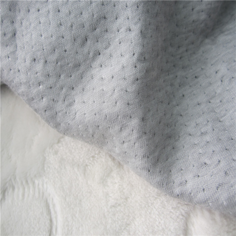 麻灰色点点提花宝宝夹丝棉针织布料秋冬保暖衣裤夏季空调被面料