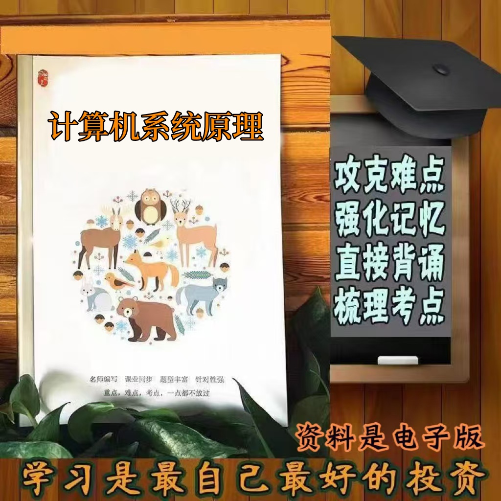 精讲总结13015计算机系统原理 历年真题讲义考点  视频网课程自考备考资料   精编知识点 押题复习 笔记