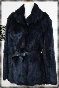 毛皮大衣外套 整兔毛拼版 欧洲复古Vintage皮草 英国70s