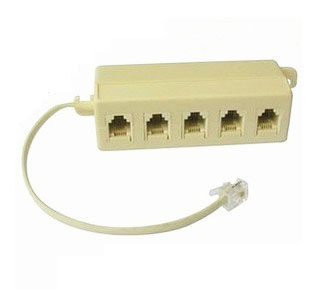 电话一分五接线盒 电话分线器 一进五出分线盒 转接头 1分5分离器