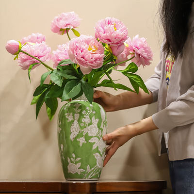新中式陶瓷花瓶餐桌摆件