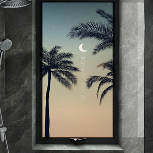 玻璃门贴纸外面看不见里面防窥视透光不透明防走光窗户贴纸隐私膜