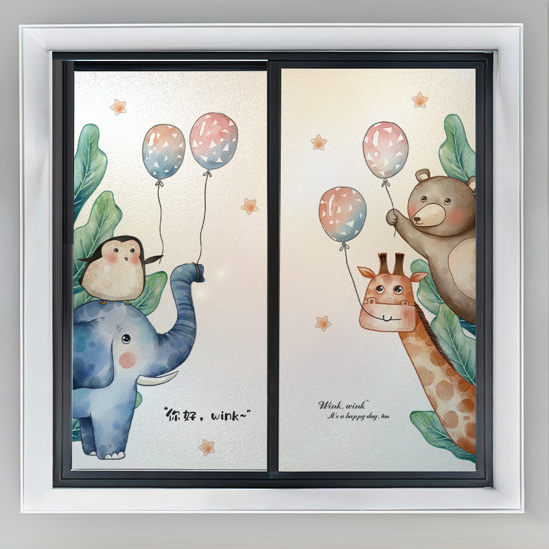 唐英玻璃贴纸防走光透光不透明膜