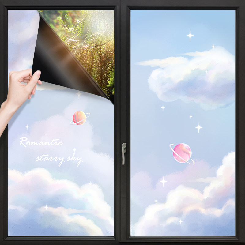 玻璃贴纸静电贴膜全遮光遮阳型防晒隔热太阳膜窗户装饰遮阳门窗贴,家居饰品,玻璃膜/贴,淘宝优惠券,粉丝福利购,淘宝优惠卷