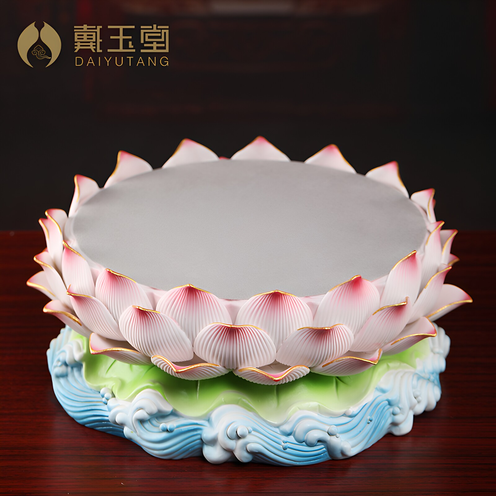 戴玉堂陶瓷莲花座佛像供奉底座图片