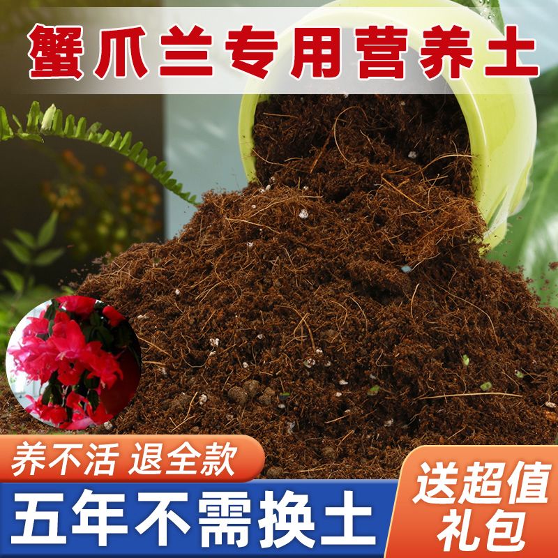 蟹爪兰专用土家用盆栽营养土疏松透气酸性沙质土壤花卉园艺种植土图片
