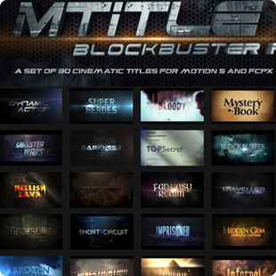 final cut pro x插件30种震撼电影片头文字标题fcpx特效mTitle