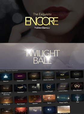 FCPX插件大气漂亮华丽闪耀文字标题动画ProIntro Glamour