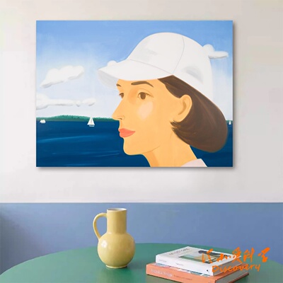 卡茨装饰画挂画 薇薇安的棒球帽 Katz 北欧风波普艺术人物画 横款